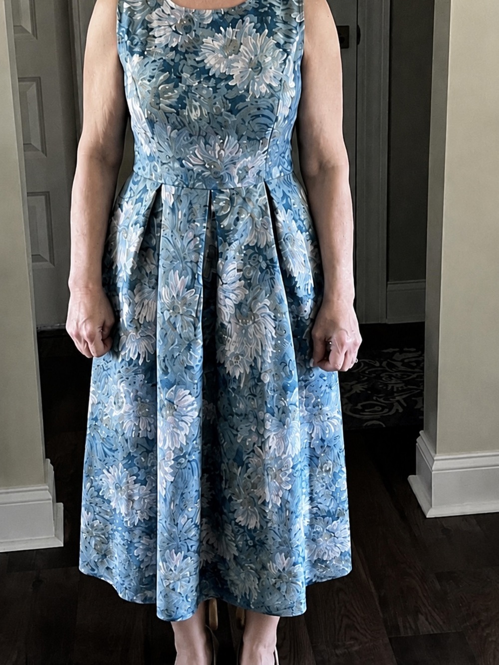 Classy and Modest Floral Midi Dress